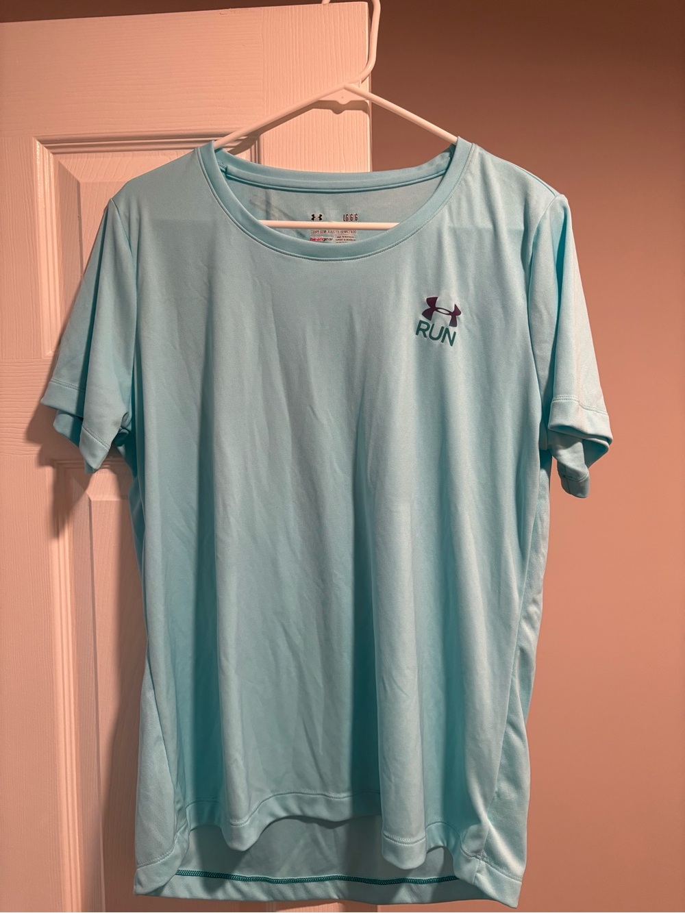 Under Armour Light Blue HeatGear Semi-Fitted Athletic Top